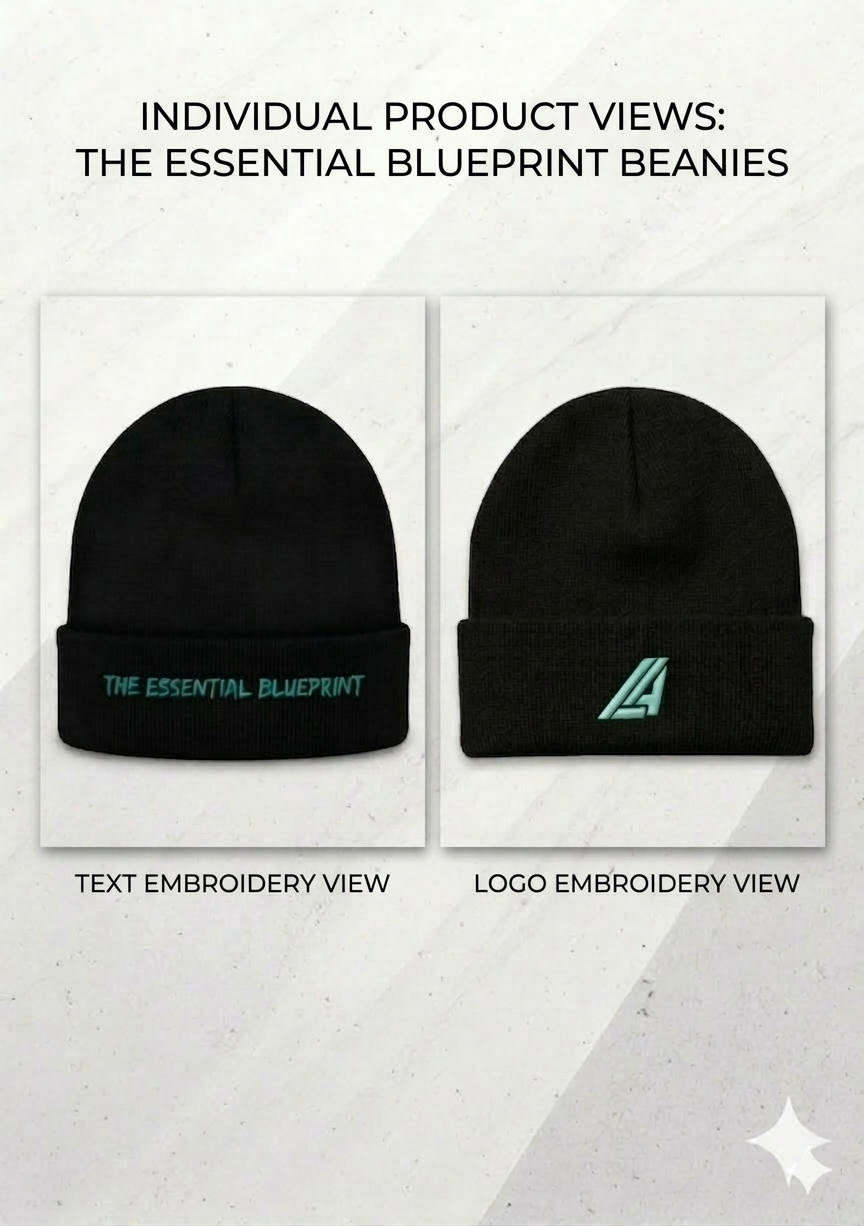 : The Essential Blueprint Beanie – Black